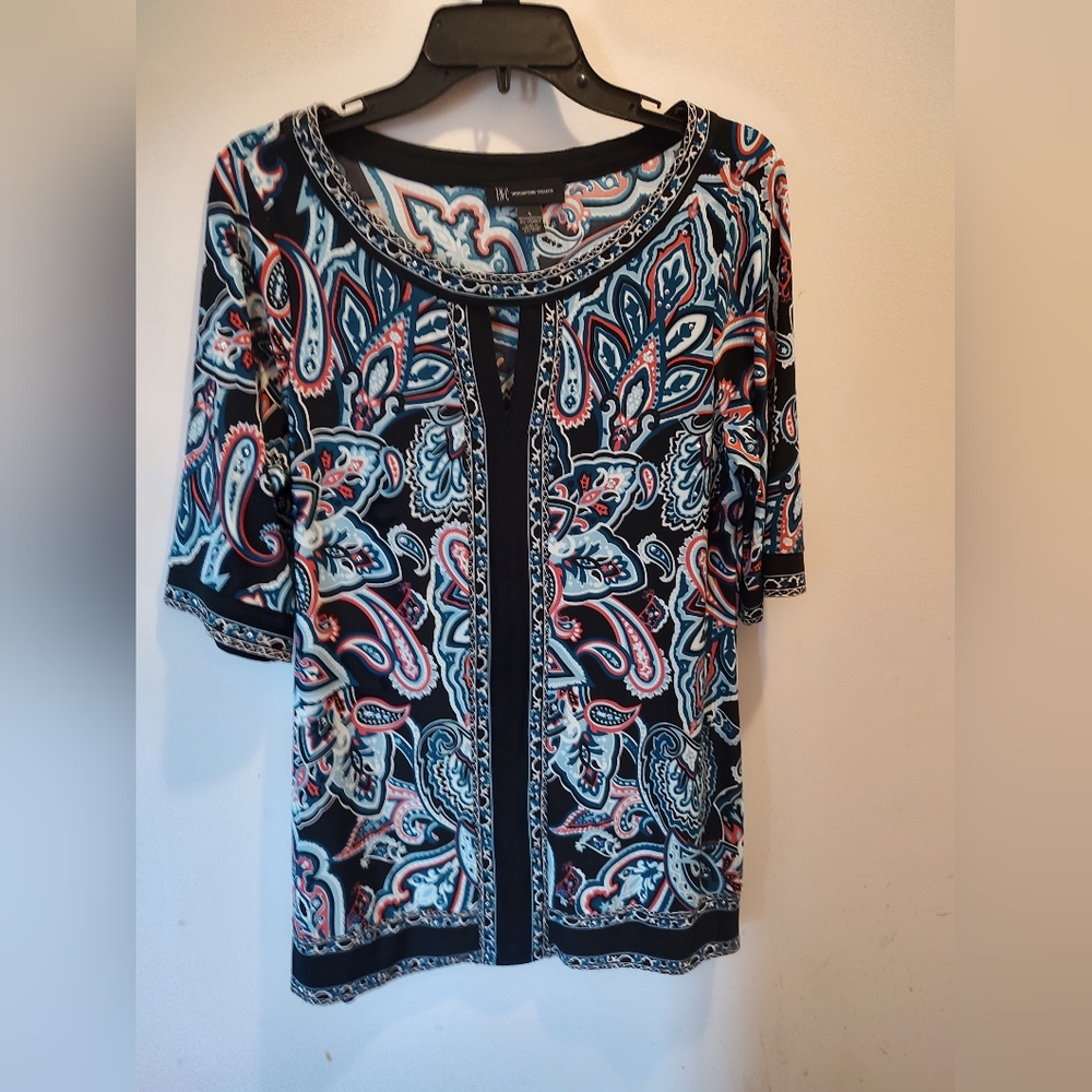 INC women's paisley print large blouse